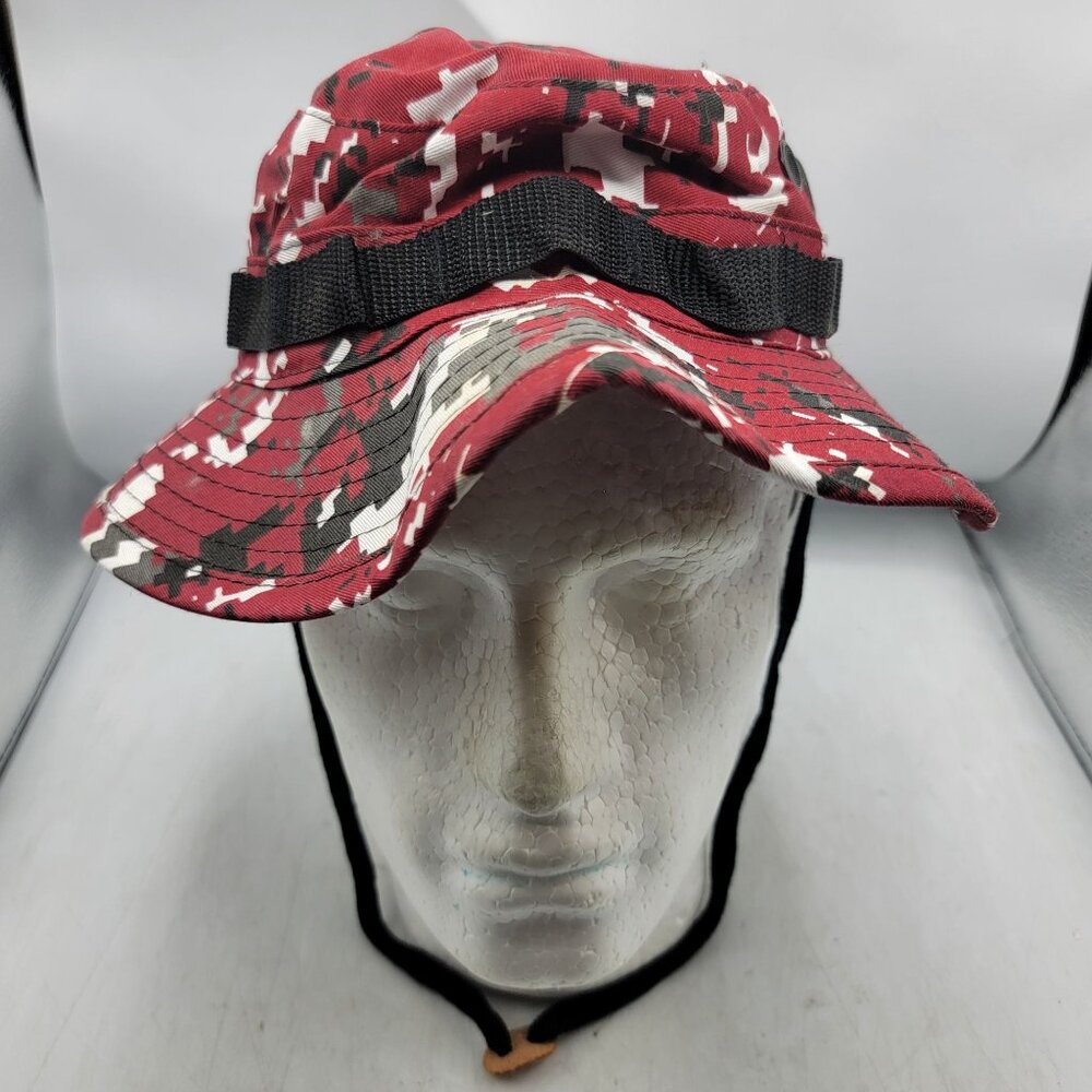 Rothco Adults  7 1/4 Digital Red Camo Bucket Had Tactical Combat Tested Camping